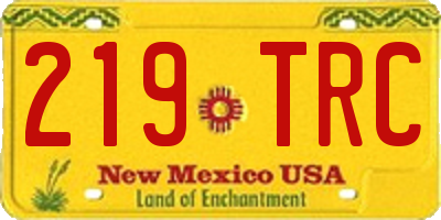 NM license plate 219TRC