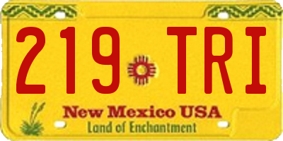 NM license plate 219TRI