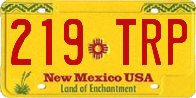NM license plate 219TRP