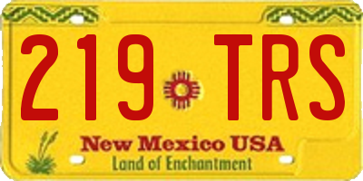 NM license plate 219TRS