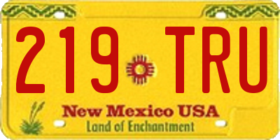 NM license plate 219TRU