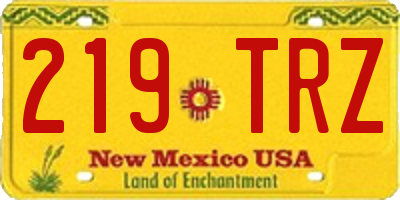 NM license plate 219TRZ