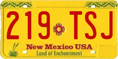NM license plate 219TSJ