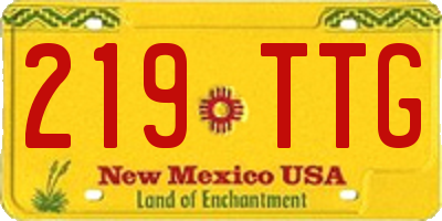 NM license plate 219TTG