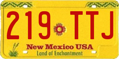 NM license plate 219TTJ