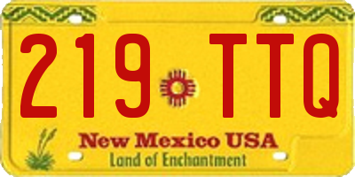 NM license plate 219TTQ
