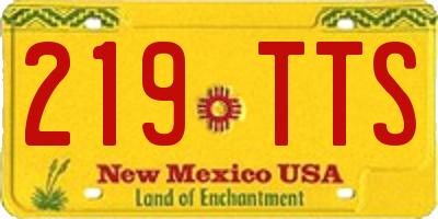 NM license plate 219TTS