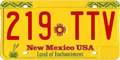 NM license plate 219TTV