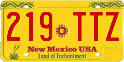 NM license plate 219TTZ