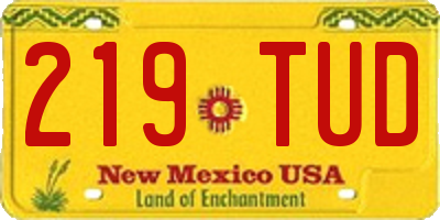 NM license plate 219TUD