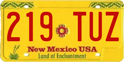 NM license plate 219TUZ