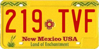 NM license plate 219TVF