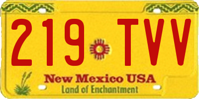 NM license plate 219TVV