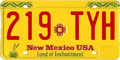NM license plate 219TYH