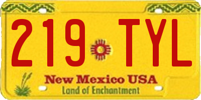 NM license plate 219TYL