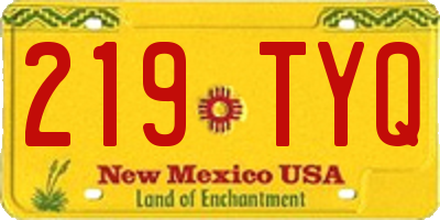 NM license plate 219TYQ