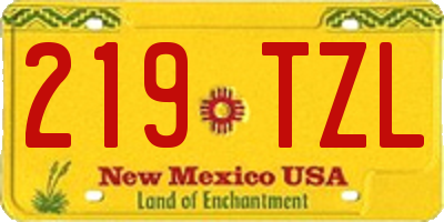 NM license plate 219TZL