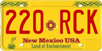 NM license plate 220RCK