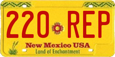 NM license plate 220REP
