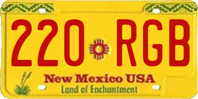 NM license plate 220RGB