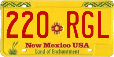 NM license plate 220RGL