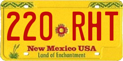 NM license plate 220RHT