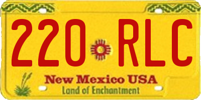 NM license plate 220RLC