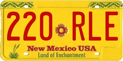 NM license plate 220RLE