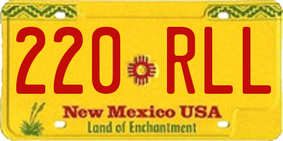 NM license plate 220RLL