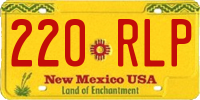 NM license plate 220RLP