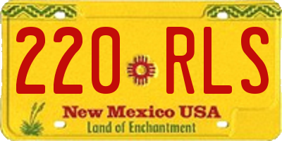 NM license plate 220RLS