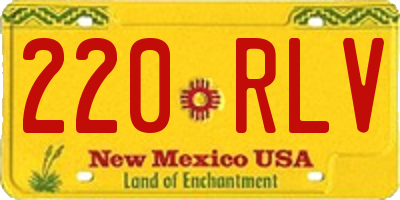 NM license plate 220RLV