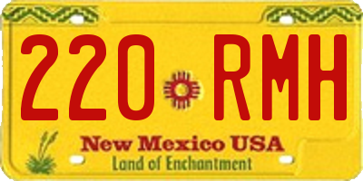 NM license plate 220RMH
