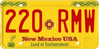 NM license plate 220RMW