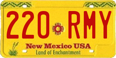 NM license plate 220RMY