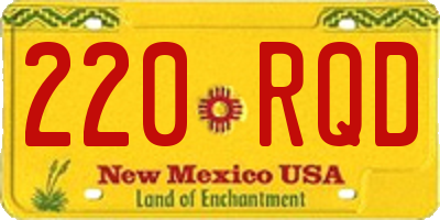 NM license plate 220RQD