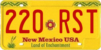 NM license plate 220RST