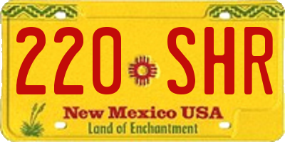 NM license plate 220SHR