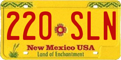 NM license plate 220SLN