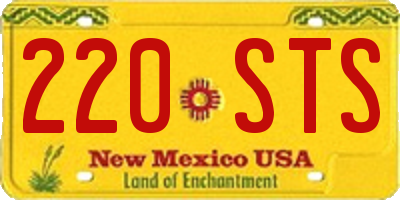 NM license plate 220STS