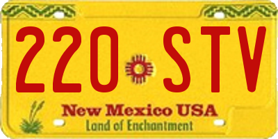 NM license plate 220STV