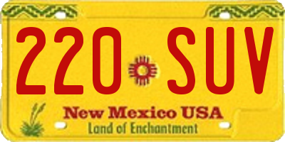 NM license plate 220SUV