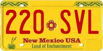 NM license plate 220SVL