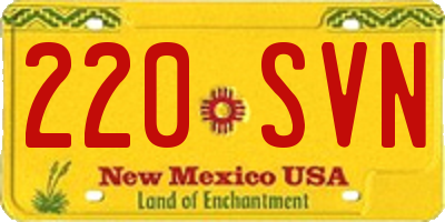 NM license plate 220SVN