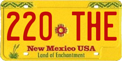 NM license plate 220THE