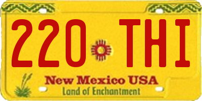 NM license plate 220THI