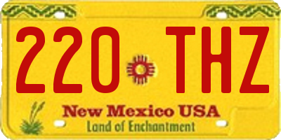 NM license plate 220THZ