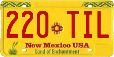 NM license plate 220TIL