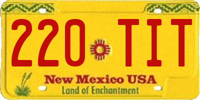 NM license plate 220TIT