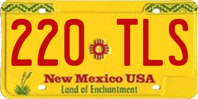NM license plate 220TLS